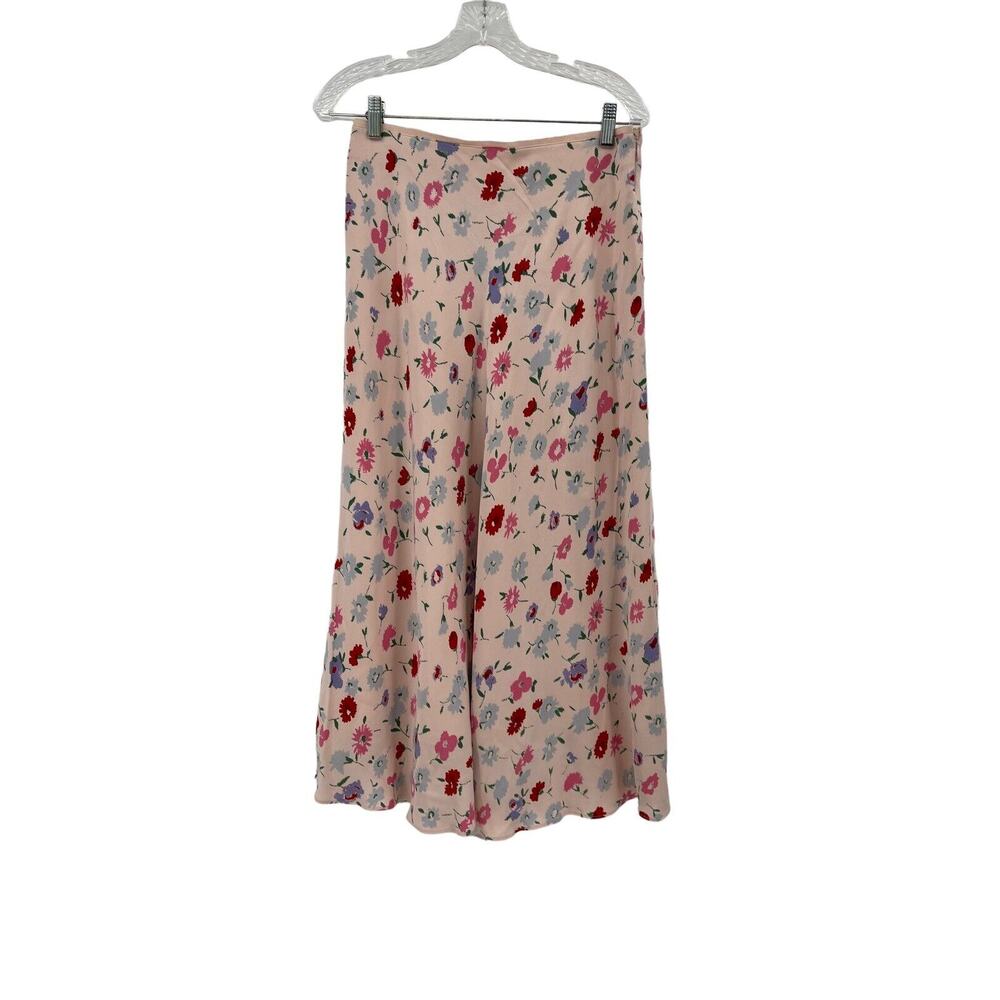 Samsoe Samsoe Alsop Skirt Pink Garden Floral Midi Size XL